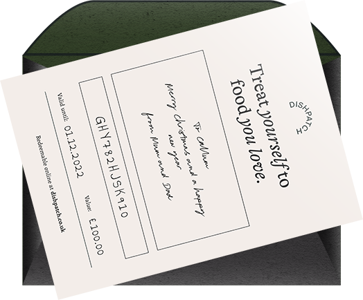 Dishpatch gift voucher packaging
