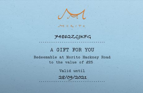 Morito gift voucher packaging
